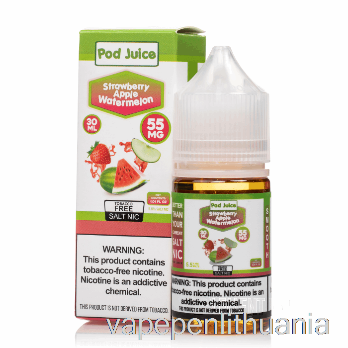 Braškių Obuolių Arbūzo Ankšties Sultys - 30ml 55mg Vape Skystis